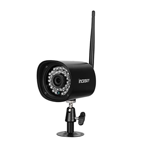 Security Camera incoSKY 720P Wireless Bullet IP Camera Waterproof IR Night Vision Motion Detection Alarm P2P FTP for Home Survellance System Windows iOS Android, BI6