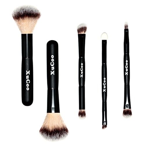 5 Pcs Professional Makeup Brushes Set Foundation Contour Blending Eyeshadow Lip Brush Blush Brush Travel set