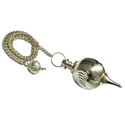 Silver ball with fine engraving Pendulum With Chain used for Scrying Healing Dowser /Silver pendent Dowser With chain