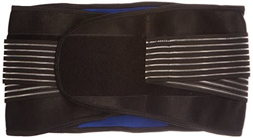 New Deluxe Neoprene Double Pull Lumbar Lower Back Support Brace Exercise Belt (S (58-72Cm))