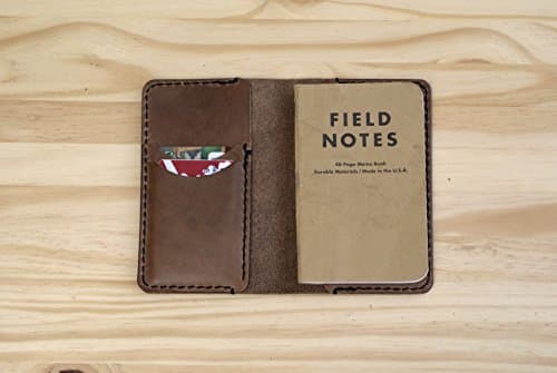 Leather Field Notes Cover with Card Slot, Field Notes, Leather Notebook Cover Credit Card, Leather Memo Cover, Leather Field Notes Wallet