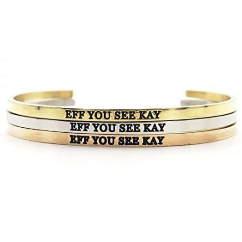 Eff You See Kay Dainty Bangle (Gold)