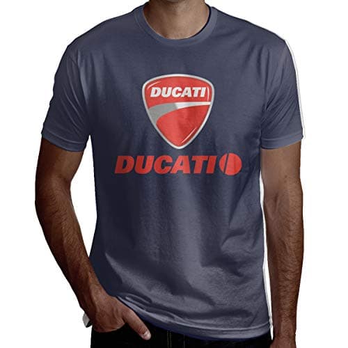 Men's Short Sleeve T-Shirts Pullover Blouse Ducati Logo Cool Round Neck
