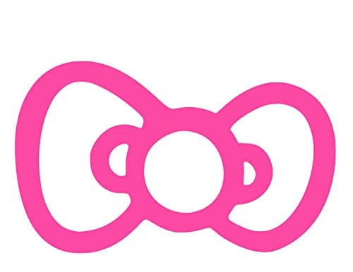 Hello Kitty Bow Vinyl Sticker Decal (4" x 2", Pink)