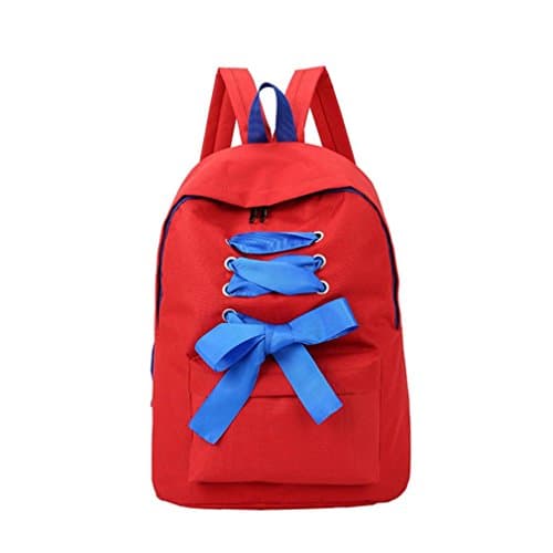 Aitena Versatile Soft Square Casual Tote with Arcuate Shoulder Strap Bow Zipper 20-35 Litre (Red)