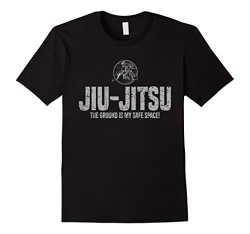 Mens Jiu Jitsu The Ground Is My Safe Space | Grappling T-Shirt Small Black