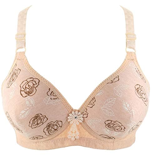 Pivaconis Women's Adjustable Full Coverage Wire-Free Thin Cotton Everyday Push Up Lingerie Bras