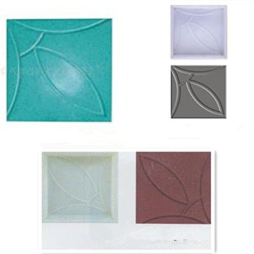 Starworld - Square Shape - Garden Path Concrete Plastic Brick Maker Mold Color Brick Tiles Mold Paving Pavement Walkway 27 27 x 5 cm ( W x L x H ) White color