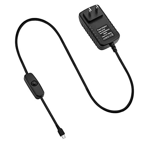 Raspberry Pi 3 Power Supply 5V 2.5A Adapter / Charger with Power On / Off Switch(black)