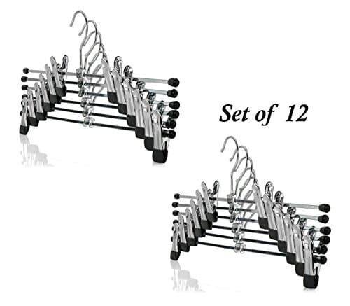 Chrome Metal Pants Hangers with 2-Adjustable (12)