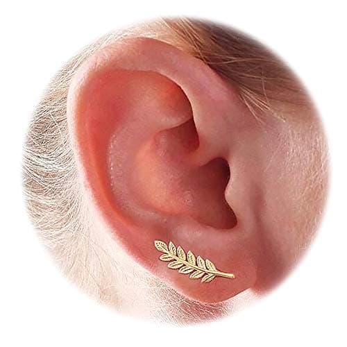 Little Feather Leaf Stud Earring Women Earrings