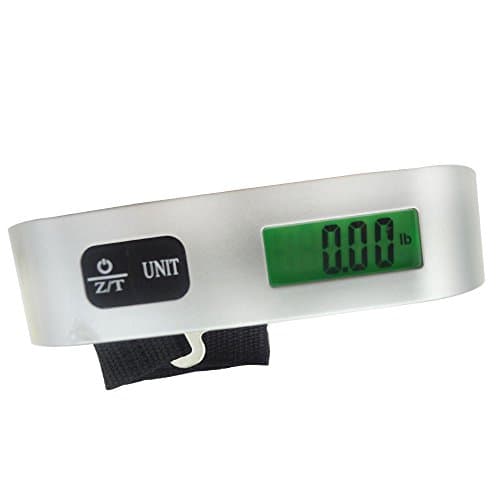 HuiSmart Digital Hanging Luggage Scale,Temperature Sensor, LCD,Silver