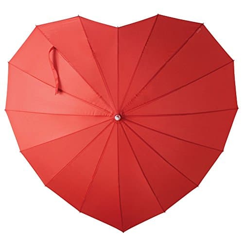 Women's Heart-Shaped Umbrella Sized For Two - Red