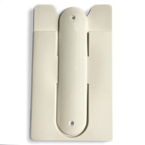 Multifuctional Silicone Phone Wallet with a stand (White)