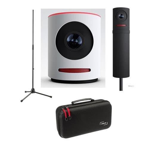 Mevo Live Event Camera by Livestream, White - Bundle Boost by Livestream, Case for Live Event Camera, K&M 20170-500-55 Microphone Stand