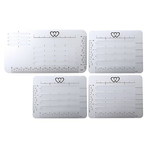 Hugesavings 4Pcs Envelope Stencil Template, Lettering Addressing Guide Template Ruler Guide For Envelopes, Sewing, Thank You Card And Mother's Day