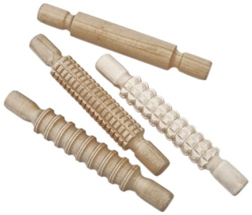 Creation Station Textured Wooden Rolling Pins