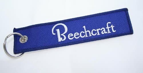 Beechcraft Pilot Aviation Key Chain - Beechcraft - Woven High Quality Key Tag - Aircraft Airplane Beech by PilotLights
