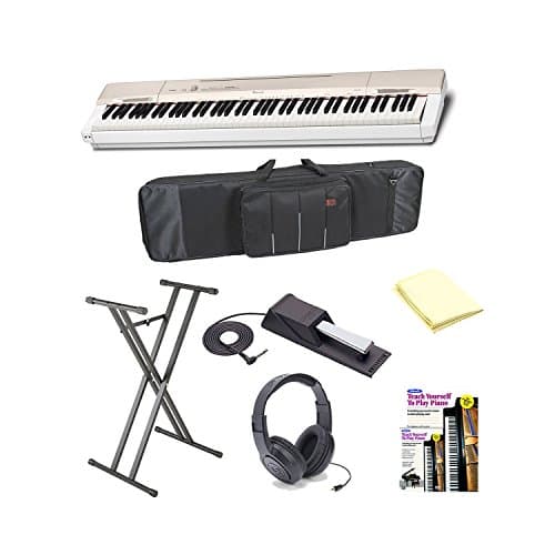 Casio Privia PX-160 Digital Piano Stage Essentials Bundle- Gold