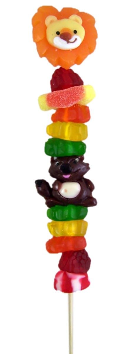 Assorted Animal Jumbo Gummy Candy Kabob, 2.5 oz, Pack of 3