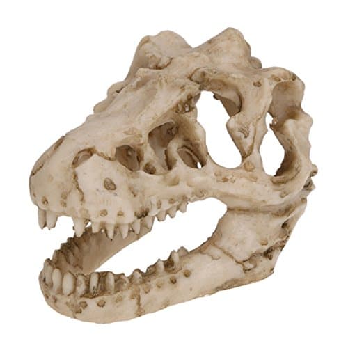 Aquarium Decorations Skull Cave,Resin Artificial Dinosaur Skeleton Head Bone Ornament for Hiding - Fish Tank Small Skull Aquarium Decorations Cave Landscape Pet Reptile House,Aquarium Skull Decor Cave