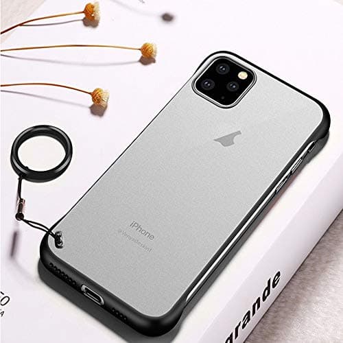 sunxc Ultra Thin Frameless Case Transparent Matte Cover For iPhone 11/11 Pro / 11 Pro Max (iPhone 11 Pro, Black)