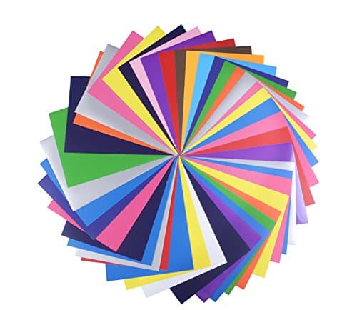 Heat Transfer Vinyl Sheets - 12 Assorted Color, 6 Glitter and 2 Holographic Sheets - 20 Sheets + 1 Teflon Sheet - 12 x 10 inch - HTV for Silhouette Cameo and Cricut Vinyl -Iron On and Machine Washable