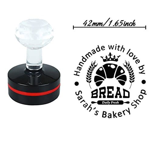 Round 42mm Customized Multicolor Bread Daily Fresh Ear Wheat Imperial Crown Leaf Self Inking Wreath Return Monogram Names Address Rubber Handmade Teacher Wedding Family Stamps