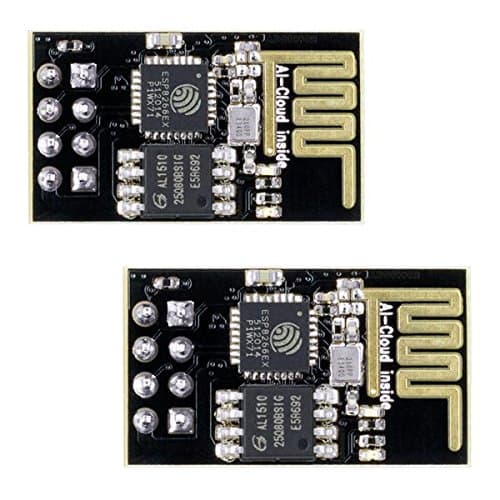 Addicore 2 Pack ESP8266 ESP-01 WiFi Wireless Tranceiver Module 1MB Flash in Antistatic Foam Arduino Compatible