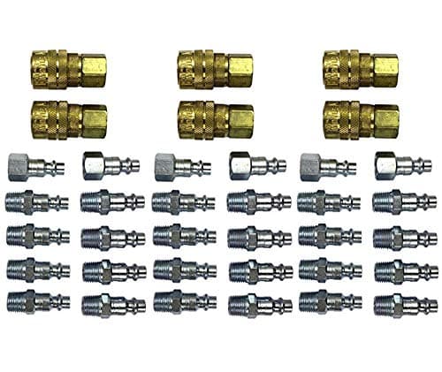Milton (S-210) 1/4" NPT M-Style Coupler and Plug Kit, (12-Piece) (3-(Pack))