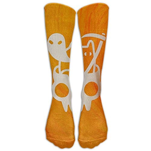 Halloween Ghost Grim Reaper Compression Socks Soccer Socks Knee High Socks Long Stockings For Running,Jogging,Cross Training,Workouts,Basketball,Hiking,Tennis,Cycling,Relief