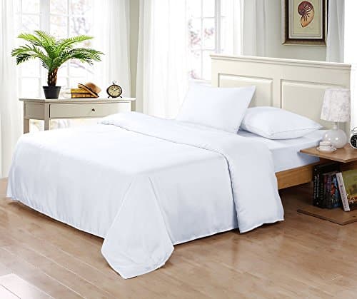 SLEEP GARDEN Bamboo Sheets | 320-Thread-Count | 4 Piece California King Sheet Set | 100% Bamboo | Hotel Quality | Super Soft | Eco-friendly | GMO Free | Hypoallergenic (White)