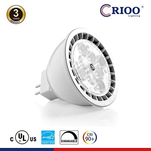 MR16 LED Dimmable Bulb 3000K 7W (50W Equivalent)UL Certified Medium Base(GU5.3)CRI 90for Appliances.Kitchen.Outdoors