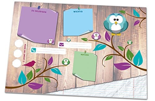 DIN A3 writing desk pad DIN A3 owls