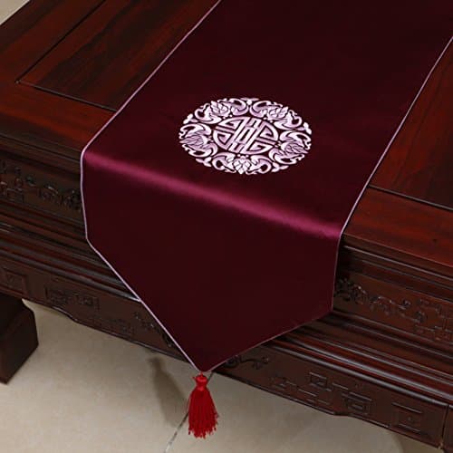 Chinese table runner/ embroidered fabric table cloth/ table/ flag/ mat/ table-cloth/ Gabe/ flag-H 33x300cm(13x118inch)
