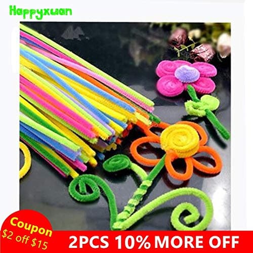 Pipe Cleaners Chenille Stems 2packs (200pcs) Multicolour Chenille Stems Pipe Cleaners Handmade DIY Art Craft Material Kid Creativity Handicraft Toy