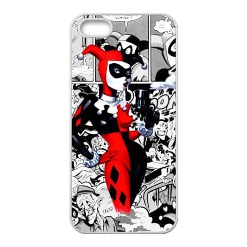 Custom Marvel Comics Joker And Harley Quinn Batman Apple iPhone 5/5s Hard TPU Cover Case