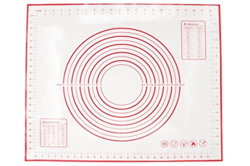 ETHDA Silicone Pastry Mat Extra Large with Measurements, Dough Rolling Baking Sheet, Non-Slip, Non-Stick,Oven Liner for Fondant,Pie Crust,Cookie, Mother's Day Gift, XL (19.5"x23.5")