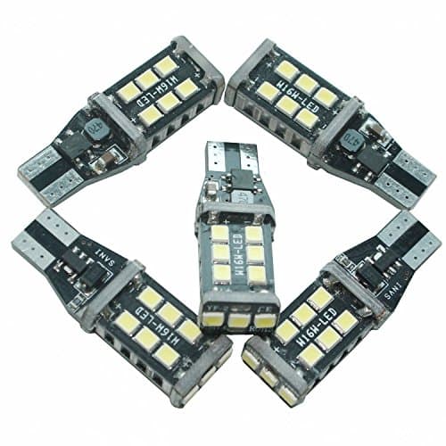 Debonauto-5 x 2835 15-SMD Extremely Bright PX Chipsets 1000 lumens Error Free 921 912 W16W T10 T15 LED Bulbs for Backup Reverse Lights, Xenon White