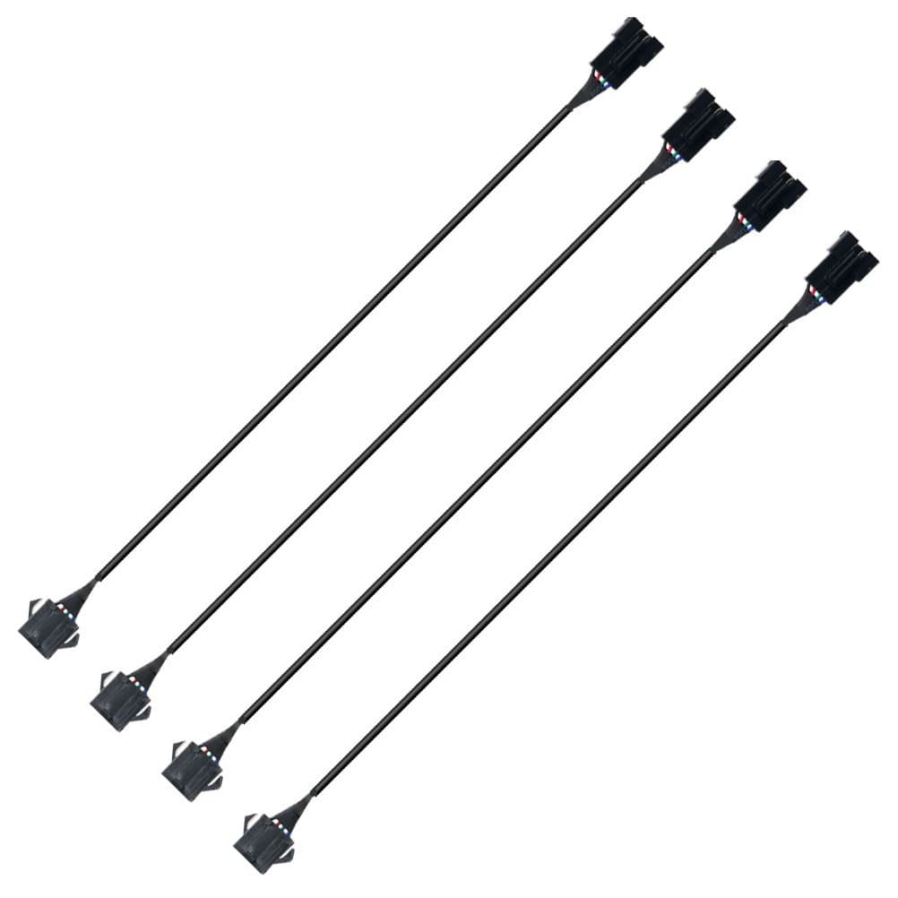 LYLLA 4 Pcs 30cm Extension Cable Wire Cord Set for LED Glow Light Multi-color Neon Strip