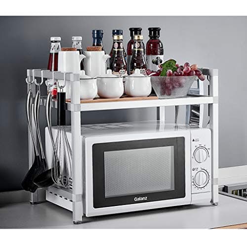 GHMOZ Kitchen Rack Double Floor Landing Multifunctional Storage Rack 52.4 * 36.4 * 45.5cm (Size : 52.4cm)