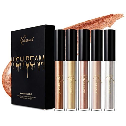 Face Liquid Concealer Set,5 PCS Liquid Brush Handy Rotary Concealer Brush Professional Makeup Kit For Circle Spot Acne