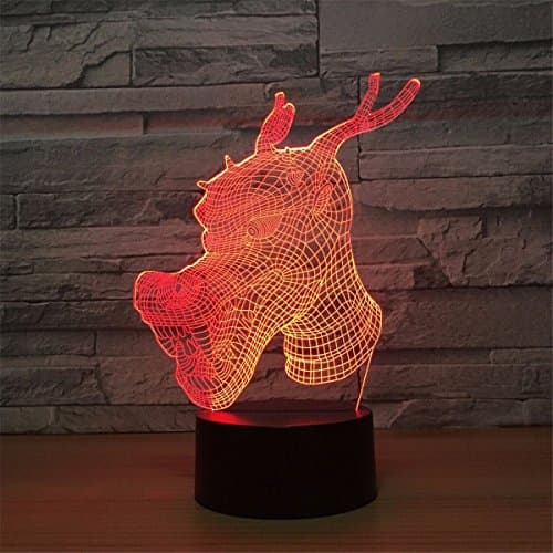 YiLight Creative USB Power Faucet 3D Touch Optical ILLusion Night Light Stunning Visual Effect 7 Colors Changing Table Desk Deco Lamp Bedroom Children Room Decorative Nightlight Toy Holiday Gifts