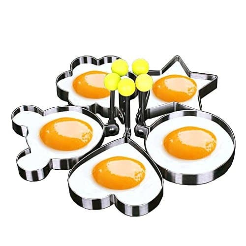 Fried Egg Mold Egg Ring Egg shaper SUS304 Stainless Steel Pancake Mold Kitchen Tool Pancake Rings 5pcs
