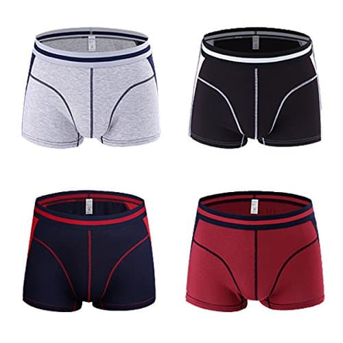 Mix colour three-dimensional design Men's Cotton Classics Boxer Brief (XL, Multicoloured)