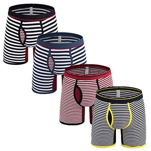 Balilusha Men's Tech Performance Long Leg Boxer Brief (US L / Asian Tag 2XL, Assorted-4)