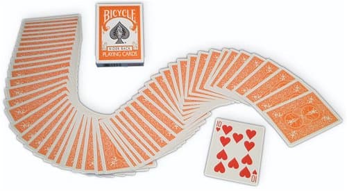 Bicycle Orange Rider Back Playing Cards