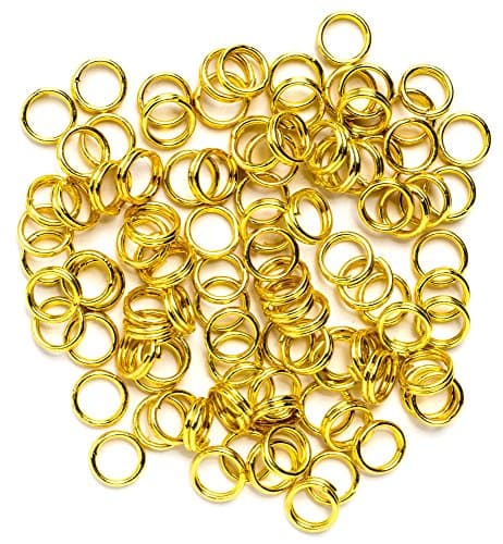 100pc 6mm Split Rings - Gold