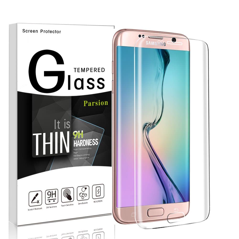Parsion Galaxy S7 Edge Screen Protector, Galaxy S7 edge Tempered Glass Screen Protector, Anti-Scratch Protection Film Screen Cover for Samsung Galaxy S7 Edge(Clear)