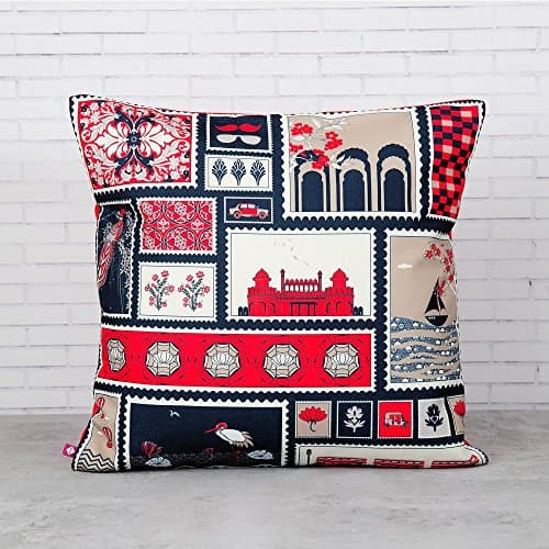 18 x 18 inch Square Decorative Designer Canvas Blend Throw Pillow Cushion Cover Case Chair Seat Pillowcase For Living Room, Kids, Study, Travel, By Klamod India